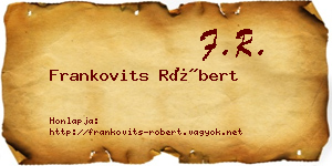 Frankovits Róbert névjegykártya