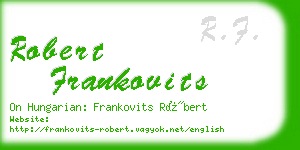 robert frankovits business card